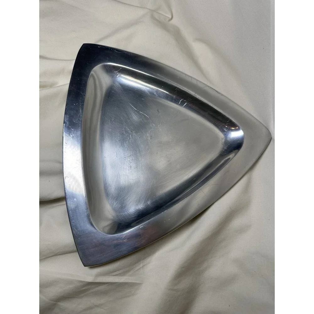 Vintage Nambe 522 Tri Corner Serving Tray 13